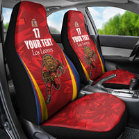 Custom Espana Rugby Spain Car Seat Cover Lion Mascot Come on Los Leones Red Style