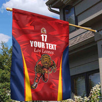 Custom Espana Rugby Spain Garden Flag Lion Mascot Come on Los Leones Red Style