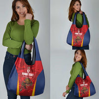 Custom Espana Rugby Spain Grocery Bag Lion Mascot Come on Los Leones Red Style