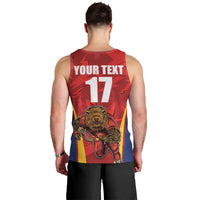 Custom Espana Rugby Spain Men Tank Top Lion Mascot Come on Los Leones Red Style
