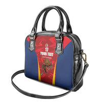 Custom Espana Rugby Spain Shoulder Handbag Lion Mascot Come on Los Leones Red Style