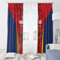 Custom Espana Rugby Spain Window Curtain Lion Mascot Come on Los Leones Red Style