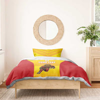 Custom Espana Rugby Spain Bedding Set Lion Mascot Come on Los Leones Yellow Style