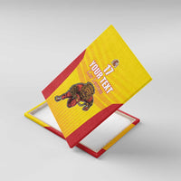 Custom Espana Rugby Spain Canvas Wall Art Lion Mascot Come on Los Leones Yellow Style