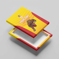 Custom Espana Rugby Spain Canvas Wall Art Lion Mascot Come on Los Leones Yellow Style