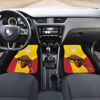Custom Espana Rugby Spain Car Mats Lion Mascot Come on Los Leones Yellow Style