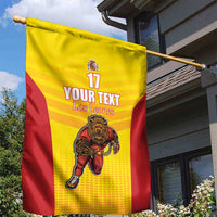 Custom Espana Rugby Spain Garden Flag Lion Mascot Come on Los Leones Yellow Style