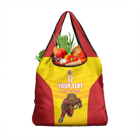 Custom Espana Rugby Spain Grocery Bag Lion Mascot Come on Los Leones Yellow Style