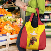 Custom Espana Rugby Spain Grocery Bag Lion Mascot Come on Los Leones Yellow Style