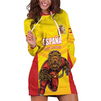 Custom Espana Rugby Spain Hoodie Dress Lion Mascot Come on Los Leones Yellow Style