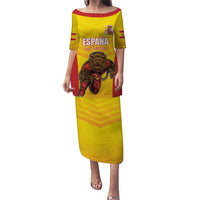 Custom Espana Rugby Spain Puletasi Lion Mascot Come on Los Leones Yellow Style