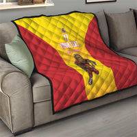 Custom Espana Rugby Spain Quilt Lion Mascot Come on Los Leones Yellow Style