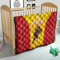 Custom Espana Rugby Spain Quilt Lion Mascot Come on Los Leones Yellow Style