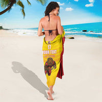 Custom Espana Rugby Spain Sarong Lion Mascot Come on Los Leones Yellow Style