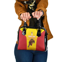 Custom Espana Rugby Spain Shoulder Handbag Lion Mascot Come on Los Leones Yellow Style