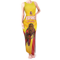 Custom Espana Rugby Spain Tank Maxi Dress Lion Mascot Come on Los Leones Yellow Style