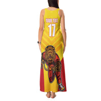 Custom Espana Rugby Spain Tank Maxi Dress Lion Mascot Come on Los Leones Yellow Style
