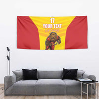 Custom Espana Rugby Spain Tapestry Lion Mascot Come on Los Leones Yellow Style