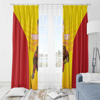 Custom Espana Rugby Spain Window Curtain Lion Mascot Come on Los Leones Yellow Style