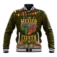Personalized Mexico Cinco De Mayo Baseball Jacket Chilli Pepper and Cactus