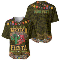 Personalized Mexico Cinco De Mayo Baseball Jersey Chilli Pepper and Cactus