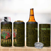 Personalized Mexico Cinco De Mayo 4 in 1 Can Cooler Tumbler Chilli Pepper and Cactus