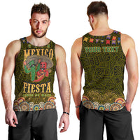 Personalized Mexico Cinco De Mayo Men Tank Top Chilli Pepper and Cactus