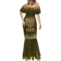Personalized Mexico Cinco De Mayo Mermaid Dress Chilli Pepper and Cactus