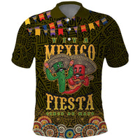 Personalized Mexico Cinco De Mayo Polo Shirt Chilli Pepper and Cactus
