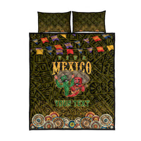 Personalized Mexico Cinco De Mayo Quilt Bed Set Chilli Pepper and Cactus