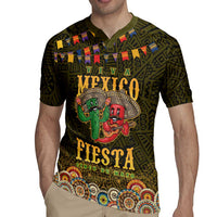 Personalized Mexico Cinco De Mayo Rugby Jersey Chilli Pepper and Cactus