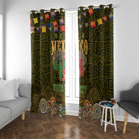 Personalized Mexico Cinco De Mayo Window Curtain Chilli Pepper and Cactus