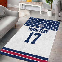Custom USA Ice Hockey Area Rug Sporty Style Go Champions