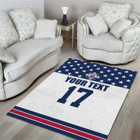 Custom USA Ice Hockey Area Rug Sporty Style Go Champions