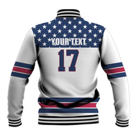 Custom USA Ice Hockey Baseball Jacket Sporty Style Go Champions