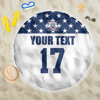 Custom USA Ice Hockey Beach Blanket Sporty Style Go Champions