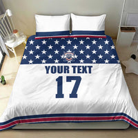 Custom USA Ice Hockey Bedding Set Sporty Style Go Champions