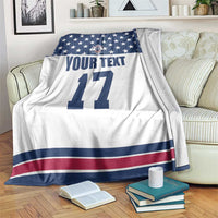 Custom USA Ice Hockey Blanket Sporty Style Go Champions