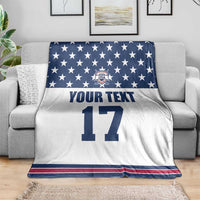 Custom USA Ice Hockey Blanket Sporty Style Go Champions