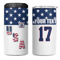 Custom USA Ice Hockey 4 in 1 Can Cooler Tumbler Sporty Style Go Champions