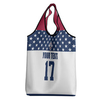 Custom USA Ice Hockey Grocery Bag Sporty Style Go Champions