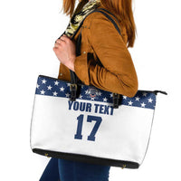 Custom USA Ice Hockey Leather Tote Bag Sporty Style Go Champions