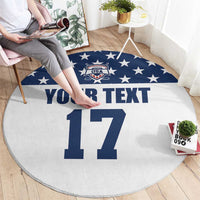 Custom USA Ice Hockey Round Carpet Sporty Style Go Champions