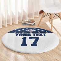 Custom USA Ice Hockey Round Carpet Sporty Style Go Champions