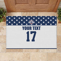 Custom USA Ice Hockey Rubber Doormat Sporty Style Go Champions