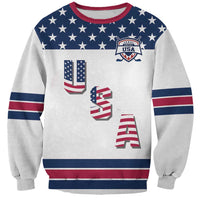 Custom USA Ice Hockey Sweatshirt Sporty Style Go Champions