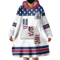 Custom USA Ice Hockey Wearable Blanket Hoodie Sporty Style Go Champions