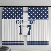 Custom USA Ice Hockey Window Curtain Sporty Style Go Champions