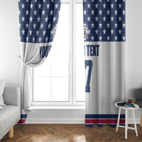 Custom USA Ice Hockey Window Curtain Sporty Style Go Champions
