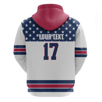 Custom USA Ice Hockey Zip Hoodie Sporty Style Go Champions